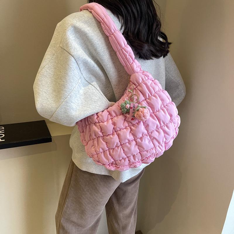 Korean Dongdaemun Women's Fashion Casual Cloud Pleated Shoulder Bag