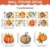 Autumn glass window stickers, static stickers, pumpkins, autumn leaves, harvest festival, Thanksgiving refrigerator stickers