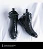 Herren Leder Chelsea Boots im Britischen Stil: Große Größe, Herbst/Winter Mode