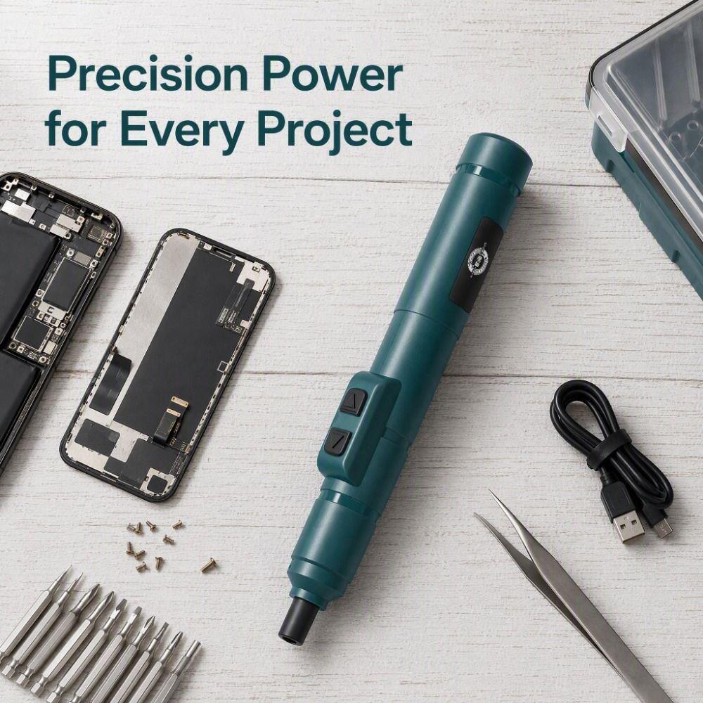 USB Rechargeable Cordless Electric Screwdriver Set Wireless Electric Drill Repair Work