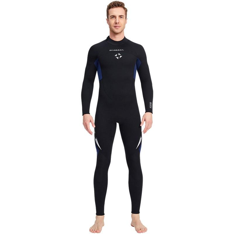 

3MM Diving Suit Women s One-piece Long-sleeved Cold-proof Men s Snorkeling Surfing Swimming Warm Wet 4XL