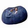 Home Sponge Bed Bean Bag Chair Cover Slipcover Double Bedroom Balcony Large Couch Round Soft Fluffy  Cover No Fillings