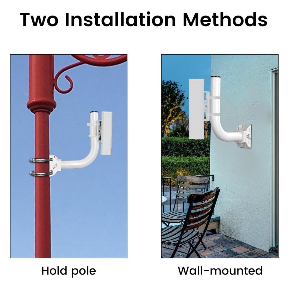 2pcs Durable Bridge Bracket Wall-Mounted Access Point Mount Adjustable J Pole Mounts Outdoor Use