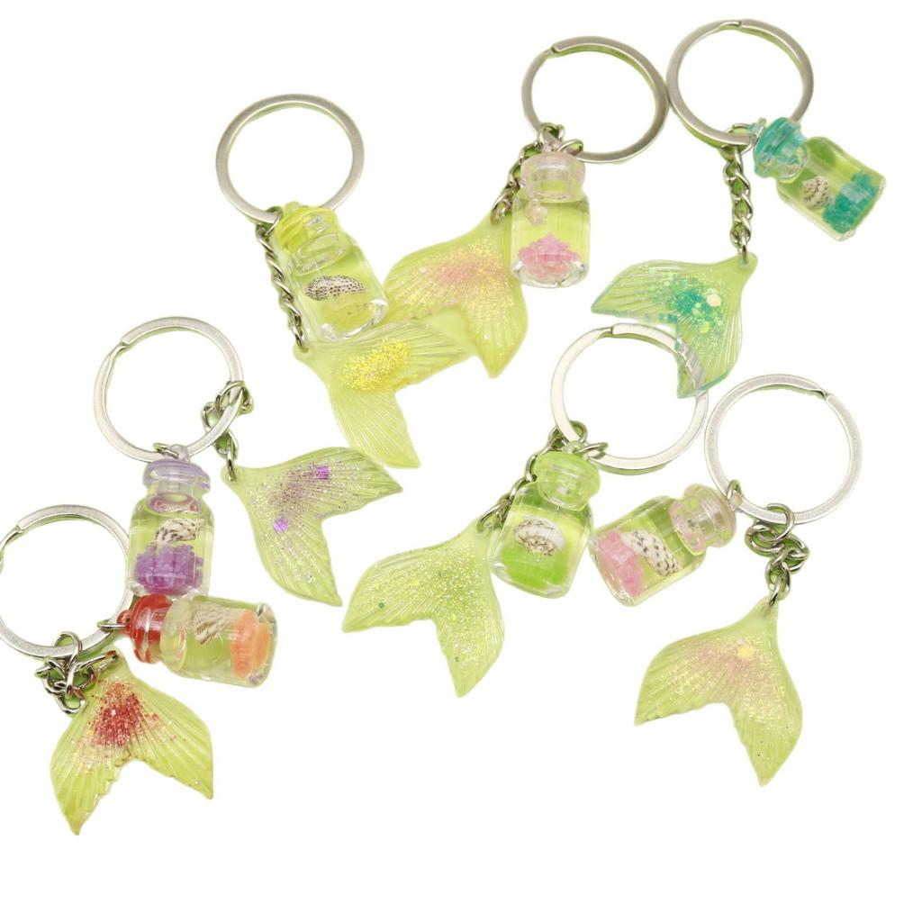 Mermaid Gradient Keychain with Creative Fish Tail Design for Female Students
