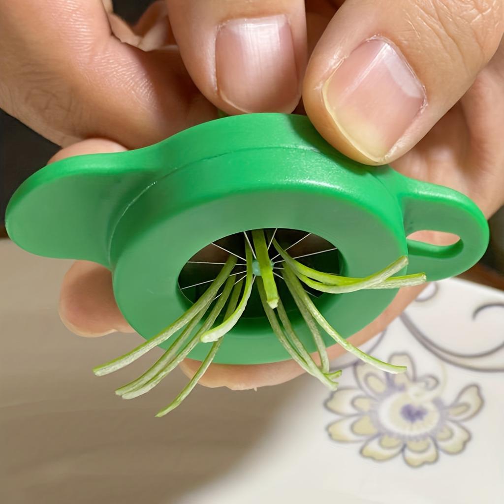1pc Stainless Steel Manual Onion Chopper - Easy-to-Use, No Power Needed, Durable Kitchen Gadget for Quick & Precise Green Onion & Garlic Shredding,