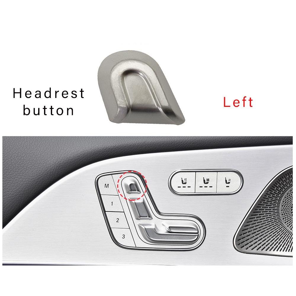 For Mercedes W167 GLE GLS Seat adjustment Headrest button Seat Backrest Adjustment switch button cover -2024 Head Left