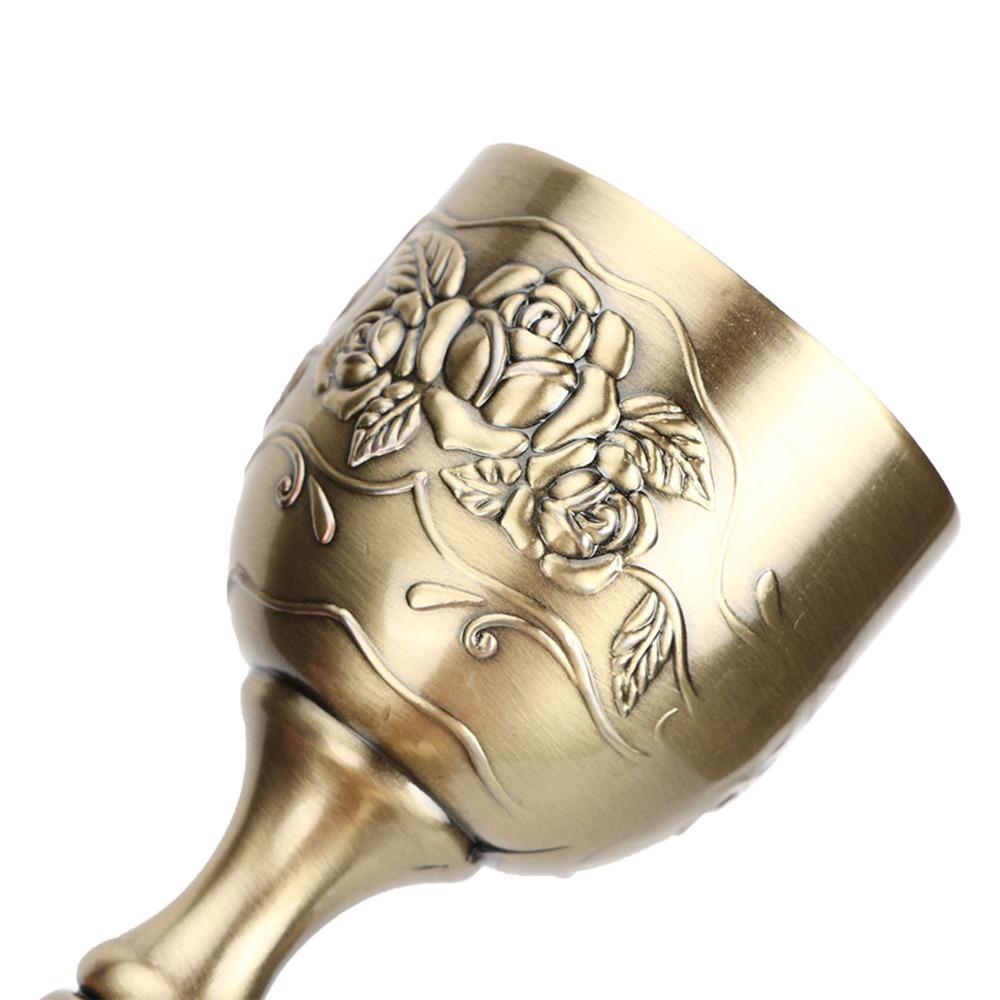 Flower Embossed Vintage Wine Cup Metal Chalice Cup Goblets & Chalices Communion Cups Church Use