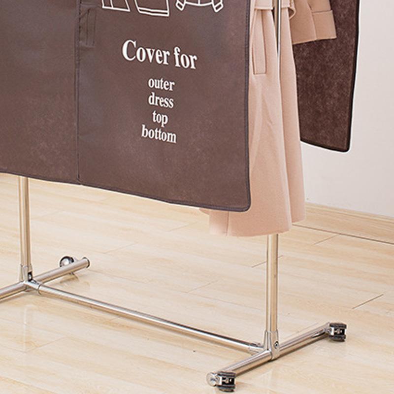 Clothes Dust Cover Nonwoven Dust Prevention Waterproof Transparent Window Design Hanging Garment