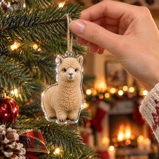 Desktop Decorative Ornaments with 24 24-Day Christmas Calendar 2026 Alpaca Advent Countdown Set 2D Acrylic