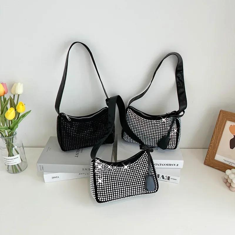 Bright Diamond Bag Women's Bags Summer Fashion One Shoulder Underarm Bag Colorful Diamond Fashionable Small Square Bag