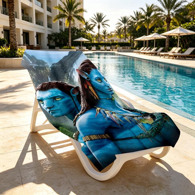 Avatar Print Beach Towel Design, Soft, Lightweight. for Home Bathroom, Spa, Pool, Yoga, Surfing, Camping, Gift for Family, Friend