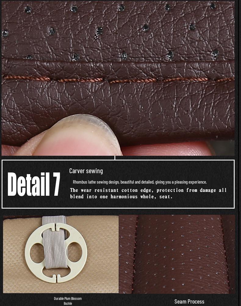 Almofada de Assento de Carro Perfurada em Couro Integral para Todas as Estações - Compatível com Rav4, Corolla, Hilux, CRV, F150.