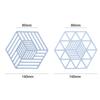 Creative Silicone Hexagon Geometric Drink Holder Hollow Placemat Coaster Cup Pad Trivet Mats