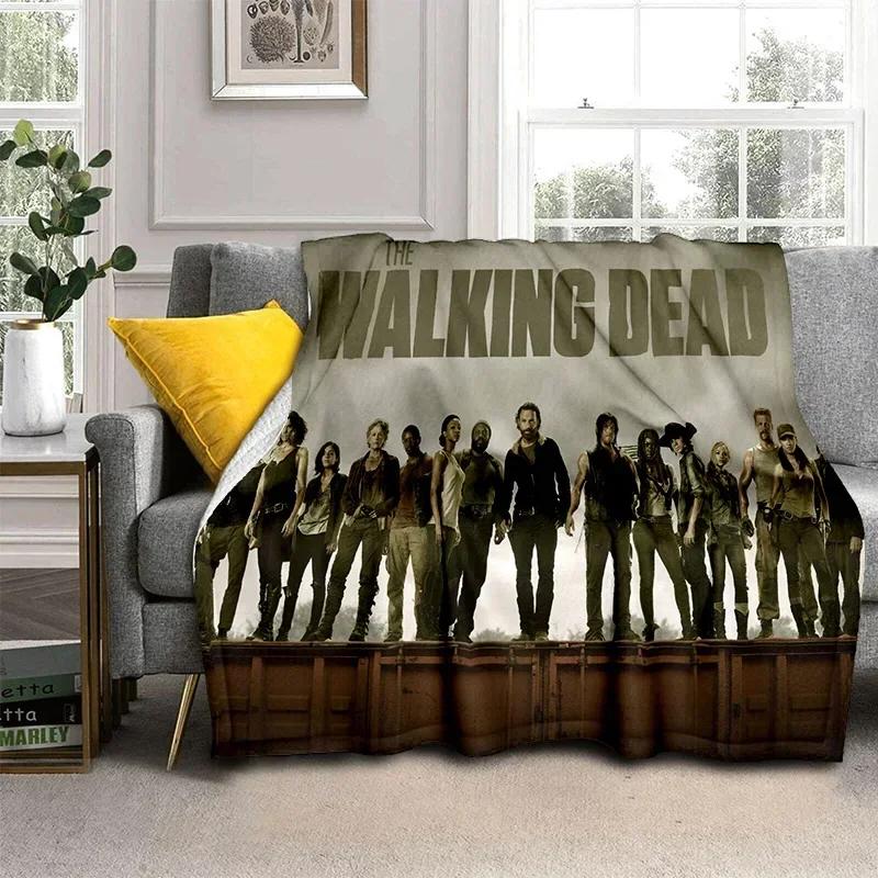 3D Horror TV The Walking Dead TWD Blanket,Soft Throw Blanket for Home Bedroom Bed Sofa Picnic Travel Office Cover Blanket Kids