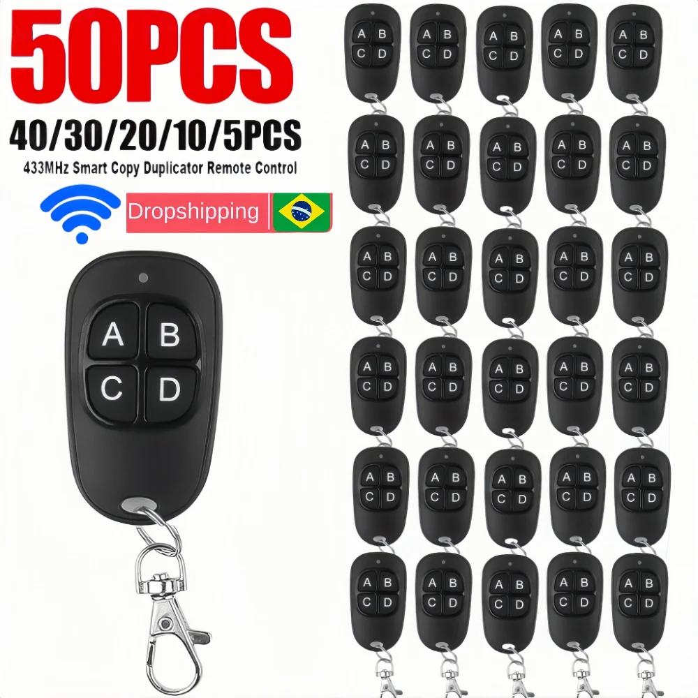 5-50pcs 433MHz Remote Control Universal Garage Remote 4 Buttons Duplicator Controller Replacement Wireless Car Keys for Garage