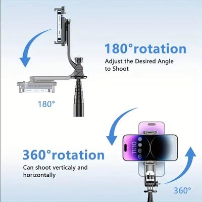 Wireless Selfie Stick Tripod Stand Bluetooth Remote With Fill Light for iPhone Mobile Phone Vlog Tiktk Live Streaming