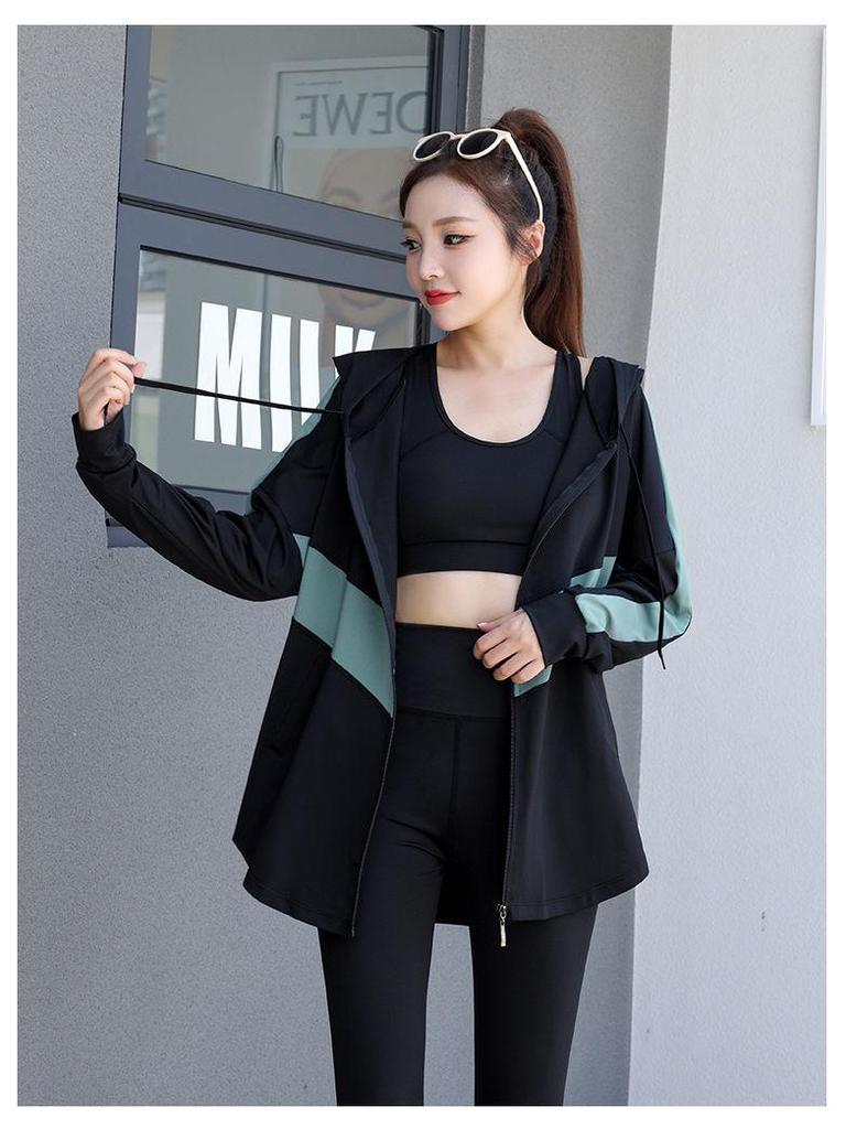 Women's Quick-Dry Long-Sleeve Sports Jacket and Yoga Set - Autumn/Winter Casual Fit