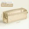 Double Layer Mesh Pen Bag Large Capacity Transparent Stationery Storage Bag Multifunctional Zipper Exam Supplies Organizer