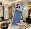 Applicable to iPhone17Pro mobile phone case Oracle two-color mesh magnetic suction Apple 16 summer heat dissipation and anti-drop case