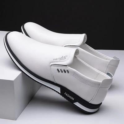 Fashion White Elegant Oxford Shoes for Mens Shoes Plus Size Men Formal Shoes Male Wedding Dress Loafers Slip On Masculino Shoe