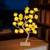 Rose Flower Tree Lamp 24 LED Rose Tree Table Lamp USB Powered Artificial Bonsai Flower Night Light for Bedroom Living Room Wedding Valentine's Day