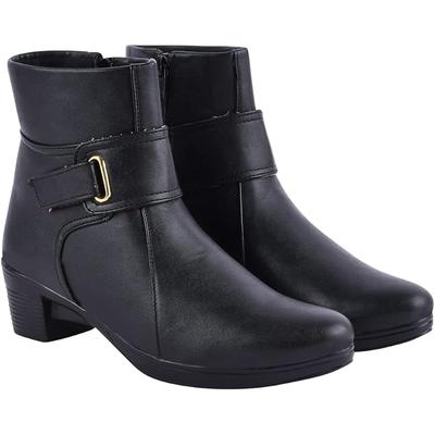 Shoetopia Women'S Flat Boots/Black /Eu38 / Uk5