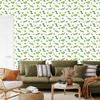 Crocodile wallpaper white, lime, light gray and green 50x1000