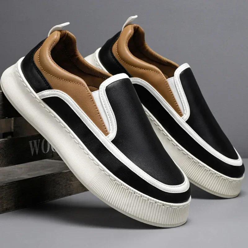 2024 Men Sneaker Luxury Flat Walking Shoes for Men Breathable Comfy Tenis Male Slip Business Casual Shoes Zapatillas De Hombre