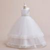 Summer White Bridesmaid Princess Dress For Girls Formal Birthday Gown Pageant Party Girl Dresses Wedding Evening Costume