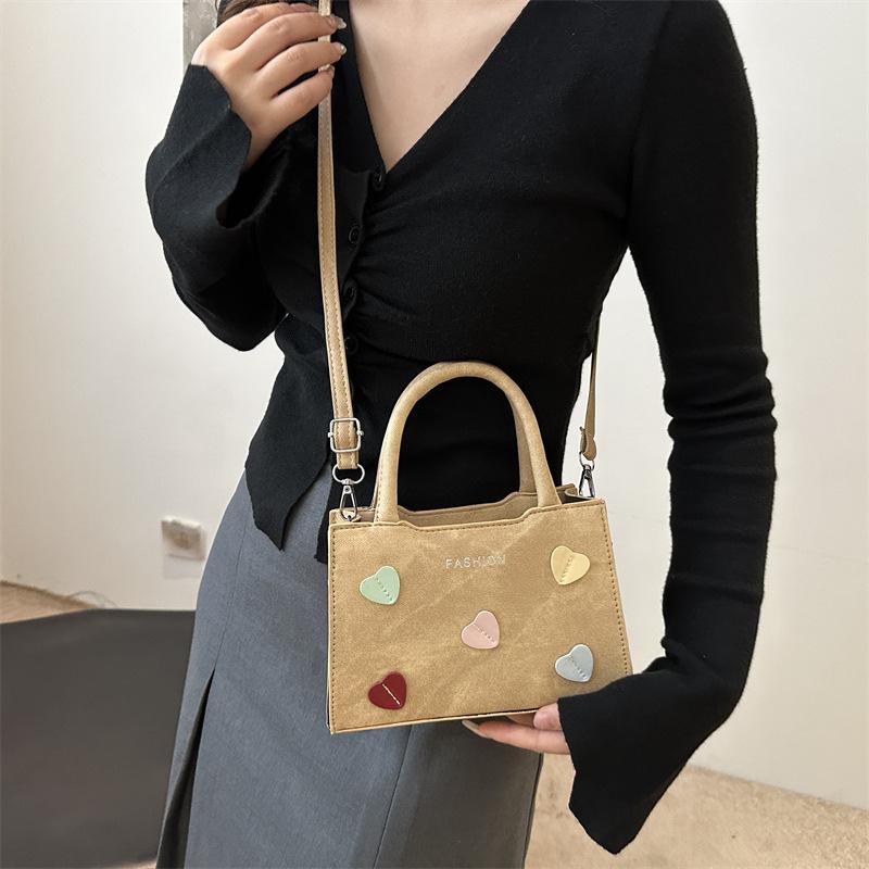 New Summer Fashion Retro Handheld Crossbody Bag Fashion Trendy Large Capacity Shoulder Bag Simple Small Square Bag