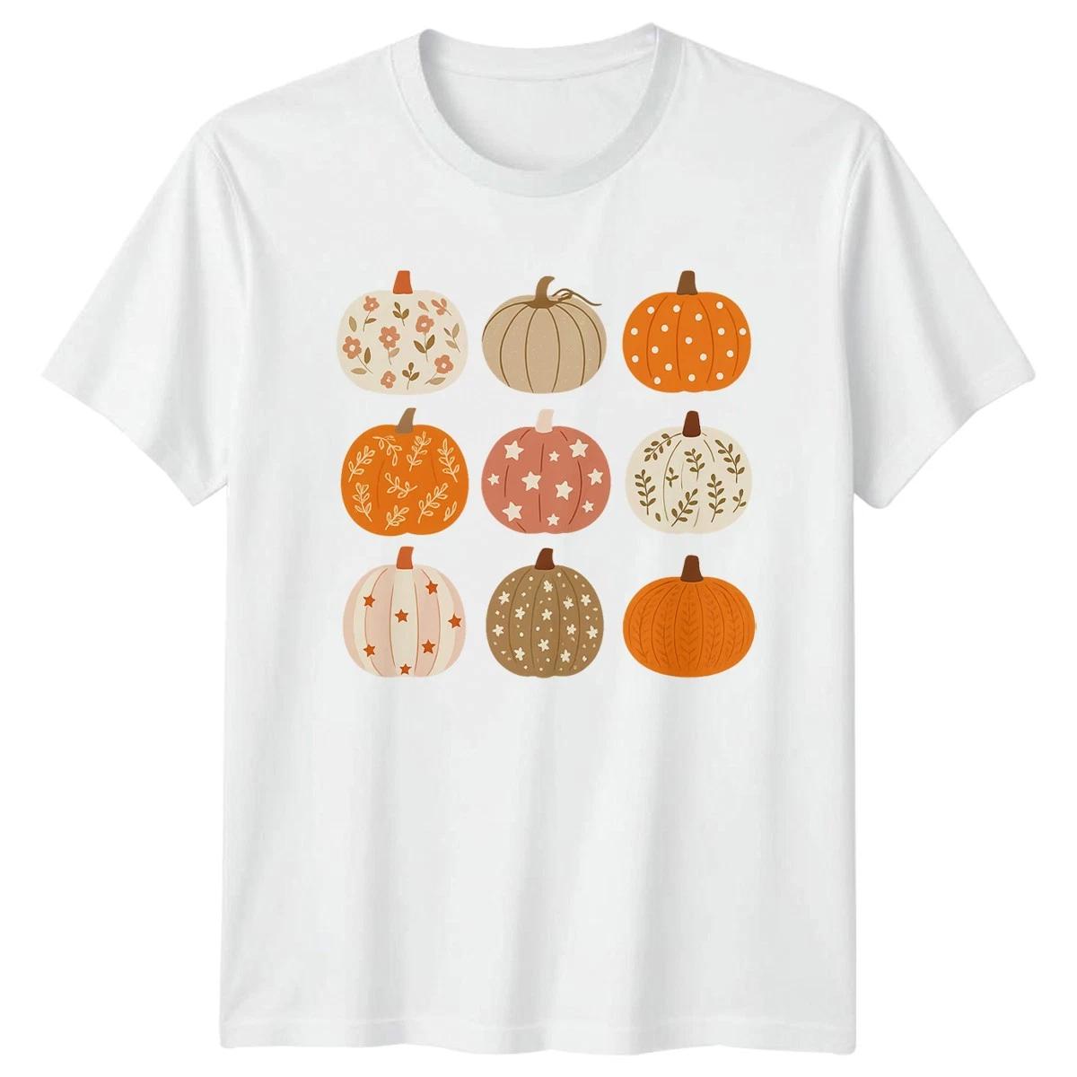 Autumn Pumpkins Fall Harvest Mens T-Shirt Womens Graphic Tee XXL