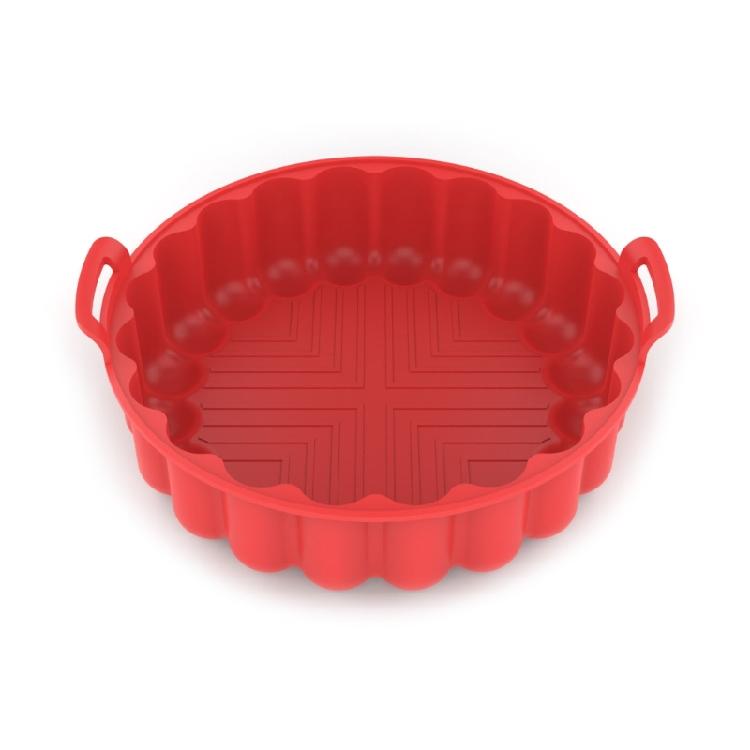 Многоразовая прямоугольная/круглая антипригарная силиконовая корзина для аэрофритюрницы, силиконовый материал