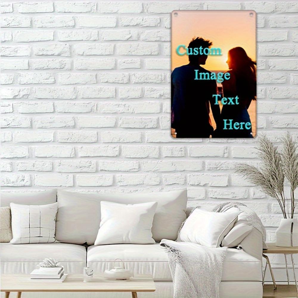 Custom Photo Metal Wall Art 8x12in Vintage Tin Sign Home Office Decor