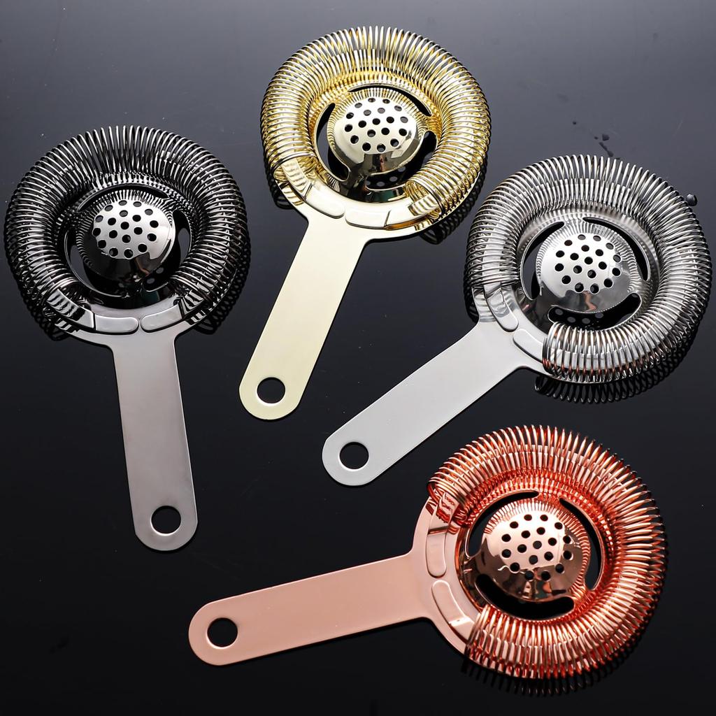 Cocktail Strainer, Mixing Strainer, Strainer for Cocktails, Mixing Glass, Standard, Commercial/Home Use, Absinthe Spoon, Bar Tool, Length 16.5cm X Wid