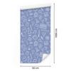 Wallpaper School Supplies Blue and Azure for Living Room and Bedroom 50x1000