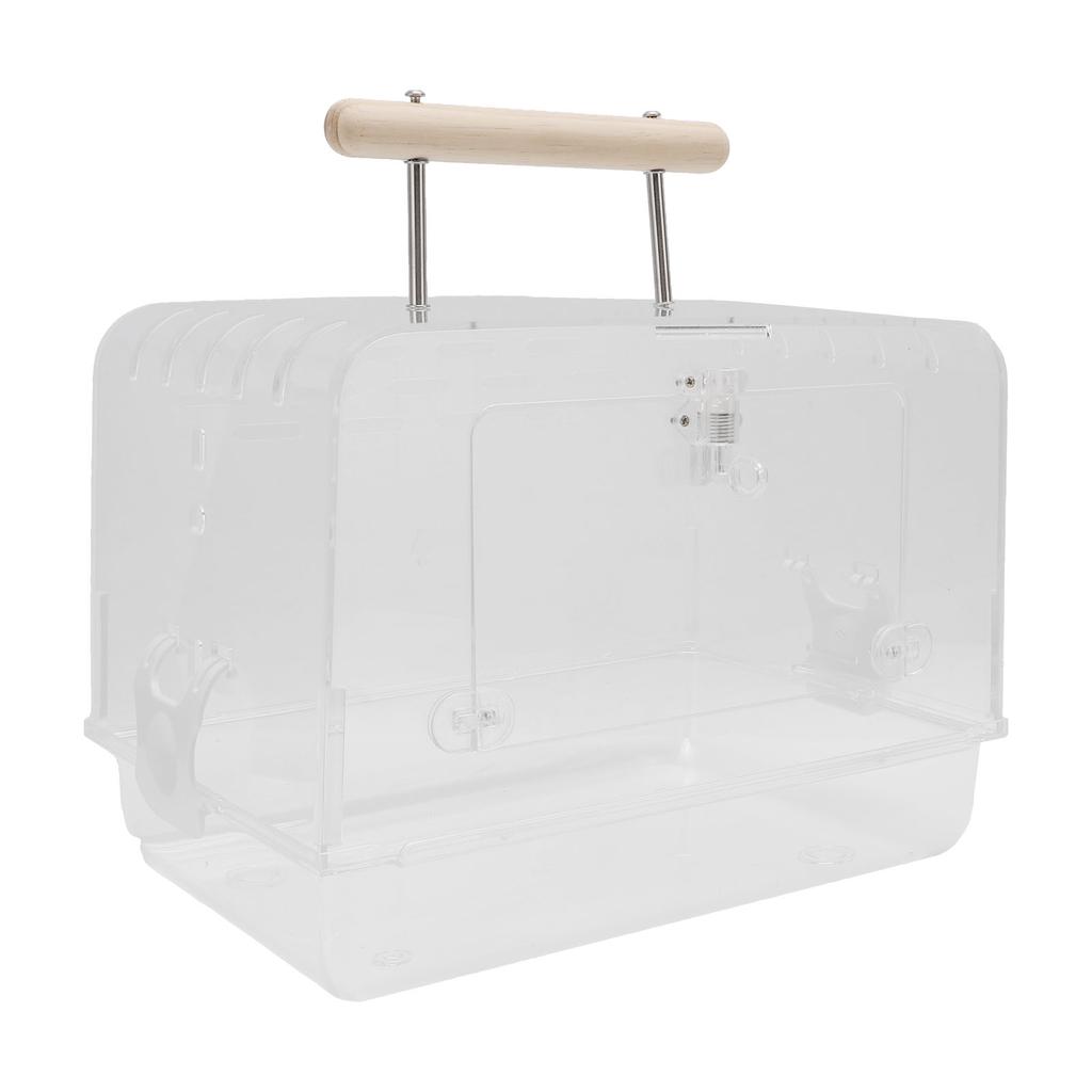 Hamster Carrier Cage Portable Small Animals Carry Travel Case Clear Acrylic Multifunctional Pet