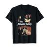 The Addams Family Vintage Split Panel Family Portraits T-Shirt - Officially Licensed Gothic Graphic Tee for Men, Women, Kids