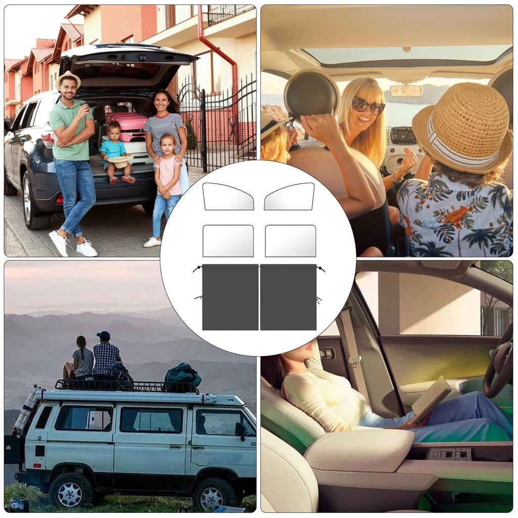 Car Drapery For Window Vehicle Window Shade For Baby Lightweight UV Protection Cover Light Blocking Sunshades Drapery For Road