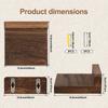 4 Pcs Wood Floating Shelves Small Wall Shelves Wall Mounted Floating Wall Shelves Decorative Wall Storage Shelves 12.5x12.5x5cm