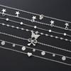 7Pcs of Fashion Minimalist Jewelry Set For Women Vintage Twist Snake Bone Heart Butterfly Star Pendant Necklace Sets Gift