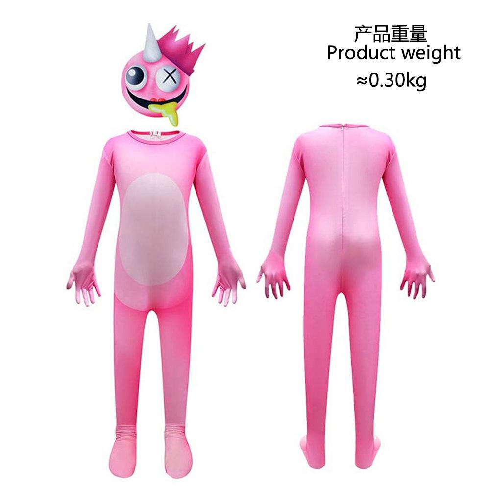 Rainbow Friends Cosplay Bodysuit Jumpsuit Halloween Party Game Theme Costume 110CM