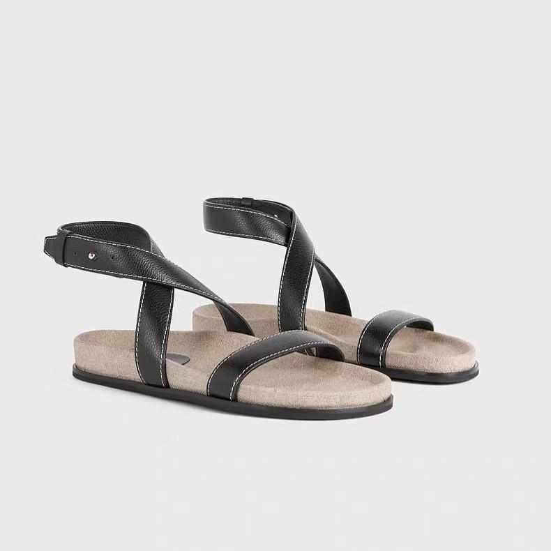 Grape mother Internet celebrity with the same style, island diary~ fashionable open toe cross with beach versatile Roman sandals women's summer