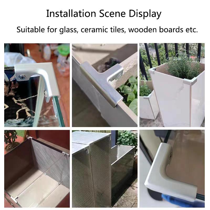 Glass Clamp Combination Fixing Clip for Showcase Fish Tank Cabinet Garden Fence Ceramic Tile Splicing DIY Panel Reinforced Clip