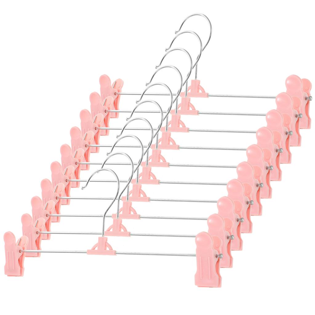 10 Pcs Anti Slip Pants Hanger Skirt Hanger With Clip Clothes Hanger Storage Hangers Closet ganization Jeans Hanger Wardrobe