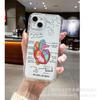 Heart Map for Apple 15 Mobile Phone Case Iphone12promax Transparent 14/13/11/XSMAX Airbag 16
