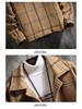 Men's Korean Plaid Woolen Coat - Autumn/Winter Casual British Lapel Windbreaker