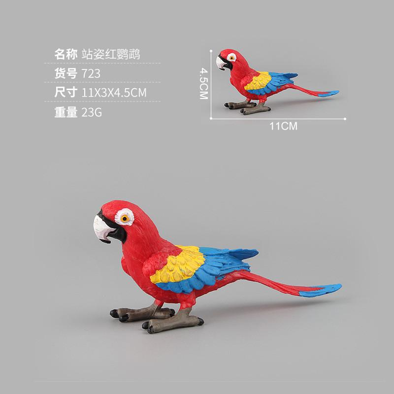 Realistic Pvc Parrot Figurines Set Of Six Colorful Decorative Animal Models