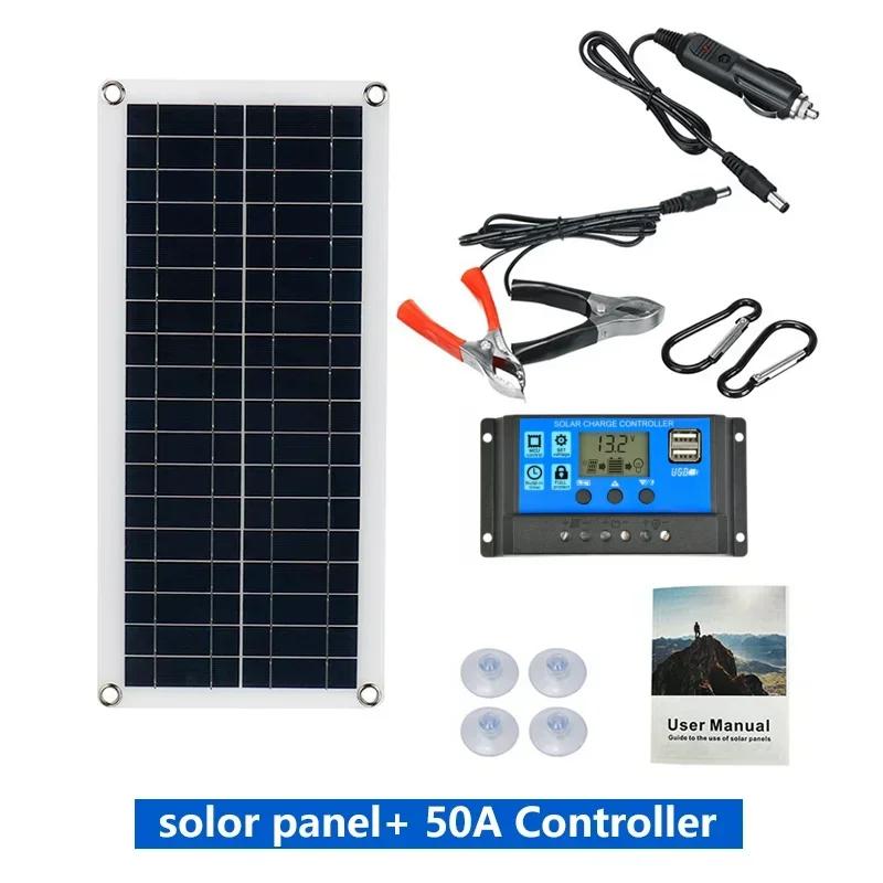 1000W Solarmodul 12V Solarzelle 10A-100A Regler Solarplatten-Kit für Telefon Wohnmobil Auto Wohnwagen Zuhause Camping Outdoor Batterie
