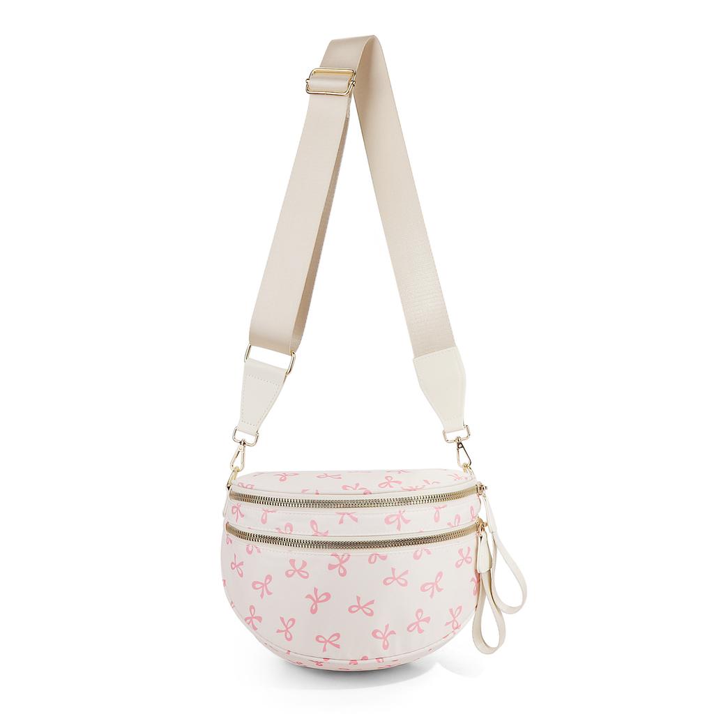 Women Adjustable Strap Crossbody Bag Vintage Shell Waist Bag Casual Daily Shoulder Purse
