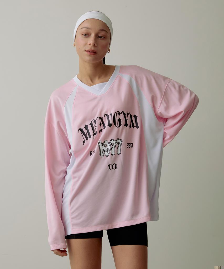 Empebeu Splice Mesh Long Sleeve Baby Pink